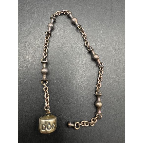 Vintage Pandora ALE Sterling Silver 925 Signed Cable Chain Bracelet 6 3/4" - Picture 1 of 8